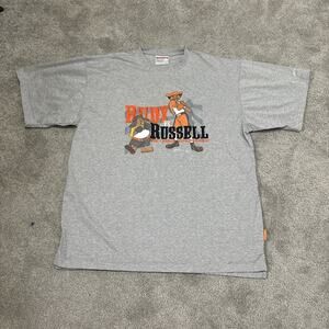 Platinum Fubu Fat Albert 90s Shirt XL Gray Graphic Tussle With Russell